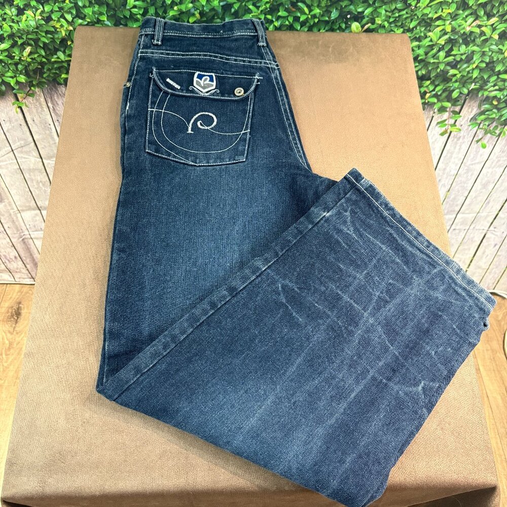 Rocawear Y2K Jeans Youth Size 18 Baggy Wide Leg Hiphop Vintage Pants (SKU: 139B)